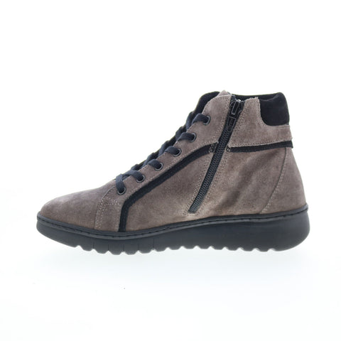 Softinos Emma EMMA707SOF Womens Gray Suede Zipper Casual Dress Boots