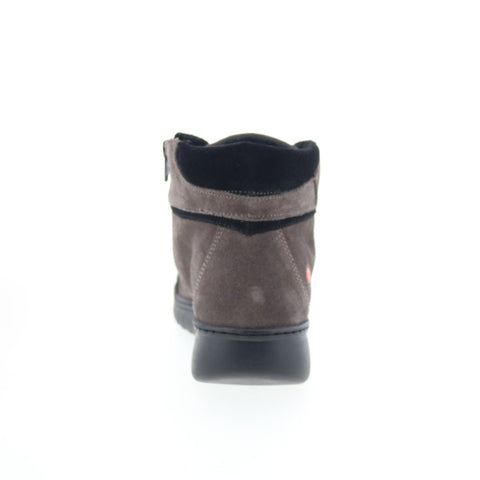 Softinos Emma EMMA707SOF Womens Gray Suede Zipper Casual Dress Boots
