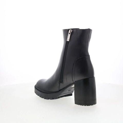 Aquatalia Emma TW5EMMA0 Womens Black Leather Zipper Ankle & Booties Boots