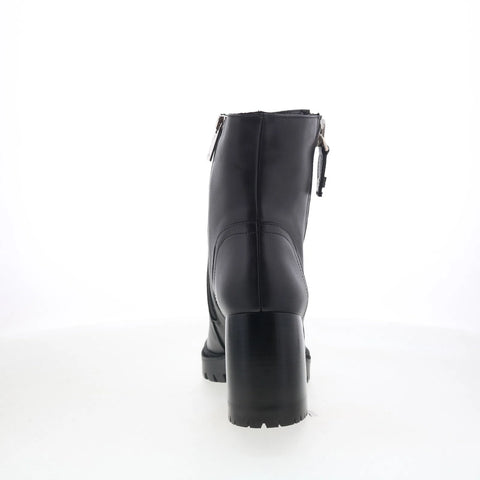 Aquatalia Emma TW5EMMA0 Womens Black Leather Zipper Ankle & Booties Boots