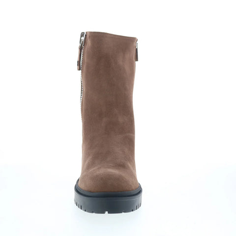 Aquatalia Emma TW5EMMO1 Womens Brown Suede Zipper Ankle & Booties Boots