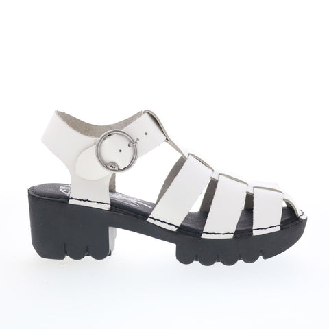 Fly London Emme EMME511FLY-009 Womens White Wedges Sandals Shoes
