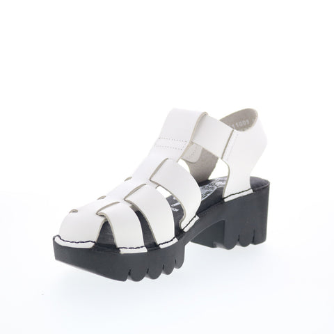 Fly London Emme EMME511FLY-009 Womens White Wedges Sandals Shoes