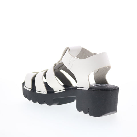 Fly London Emme EMME511FLY-009 Womens White Wedges Sandals Shoes