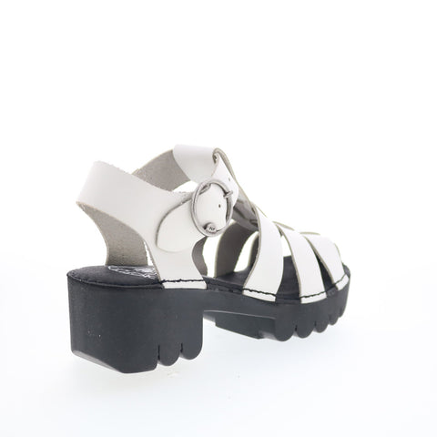 Fly London Emme EMME511FLY-009 Womens White Wedges Sandals Shoes