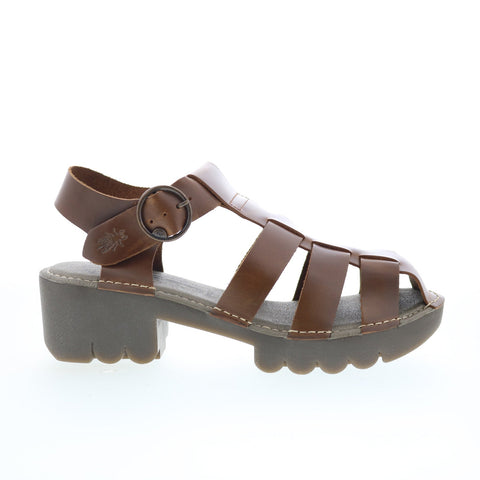 Fly London Emme EMME511FLY-011 Womens Brown Wedges Sandals Shoes
