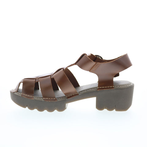 Fly London Emme EMME511FLY-011 Womens Brown Wedges Sandals Shoes