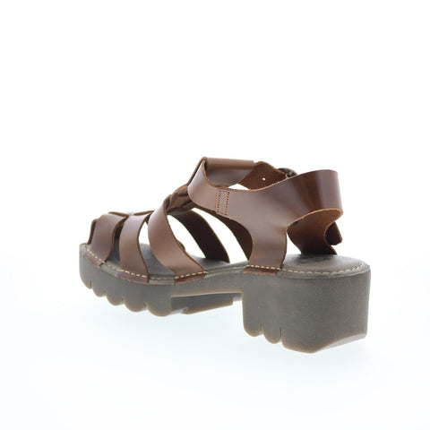 Fly London Emme EMME511FLY-011 Womens Brown Wedges Sandals Shoes