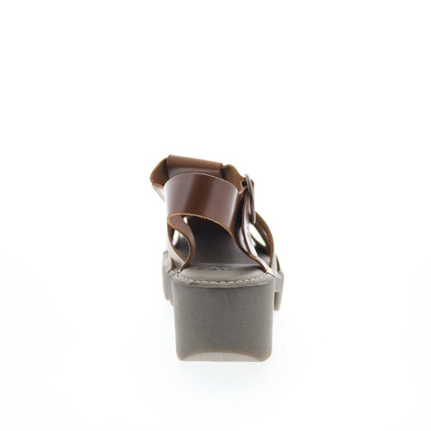 Fly London Emme EMME511FLY-011 Womens Brown Wedges Sandals Shoes
