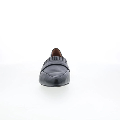Trotters Emotion T2056-001 Womens Black Leather Slip On Loafer Flats Shoes
