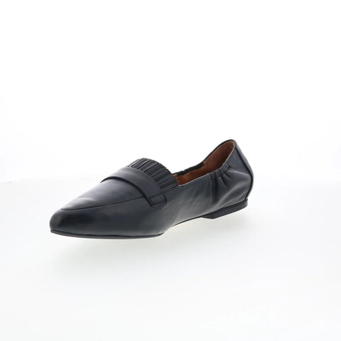 Trotters Emotion T2056-001 Womens Black Leather Slip On Loafer Flats Shoes