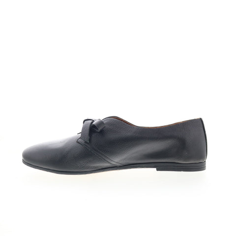 MIz Mooz Empire Womens Black Leather Slip On Loafer Flats Shoes