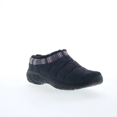 Merrell Encore Ice 4 Puff J004864W Womens Black Wide Clog Flats Shoes