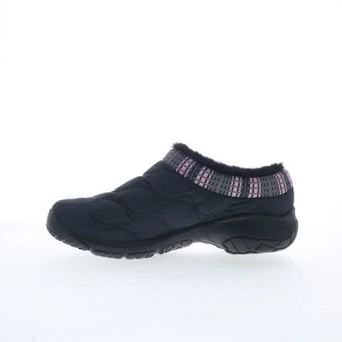 Merrell Encore Ice 4 Puff J004864W Womens Black Wide Clog Flats Shoes