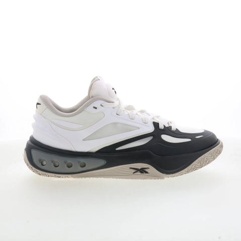 Reebok Engine A Mens White Synthetic Lace Up Athletic Basketball Shoes