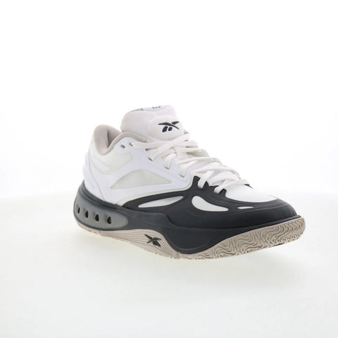 Reebok Engine A Mens White Synthetic Lace Up Athletic Basketball Shoes