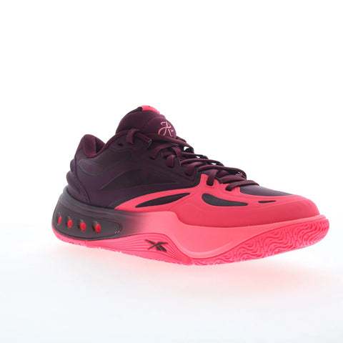 Reebok Engine A Mens Purple Synthetic Lace Up Athletic Basketball Shoes