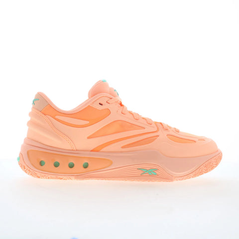 Reebok Engine A Mens Pink Synthetic Lace Up Athletic Basketball Shoes