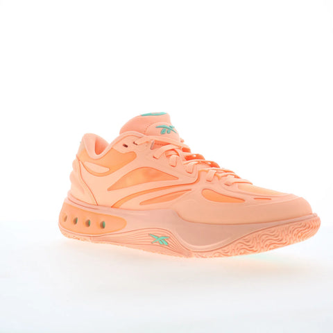 Reebok Engine A Mens Pink Synthetic Lace Up Athletic Basketball Shoes