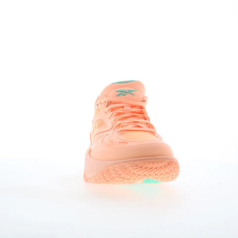 Reebok Engine A Mens Pink Synthetic Lace Up Athletic Basketball Shoes