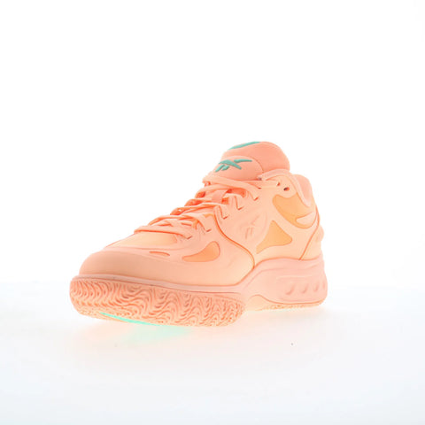 Reebok Engine A Mens Pink Synthetic Lace Up Athletic Basketball Shoes