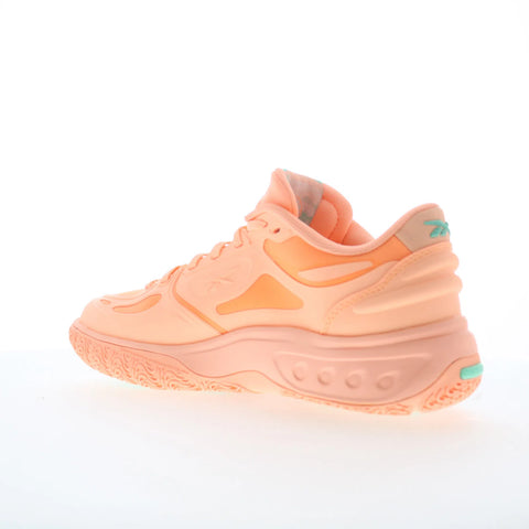 Reebok Engine A Mens Pink Synthetic Lace Up Athletic Basketball Shoes