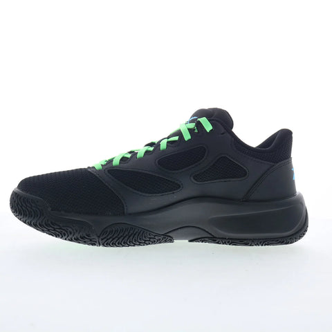 Reebok Engine LT Mens Black Mesh Lace Up Athletic Basketball Shoes