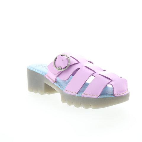 Fly London Envy ENVY521FLY-003 Womens Pink Leather Heeled Sandals Shoes