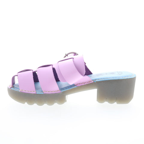 Fly London Envy ENVY521FLY-003 Womens Pink Leather Heeled Sandals Shoes