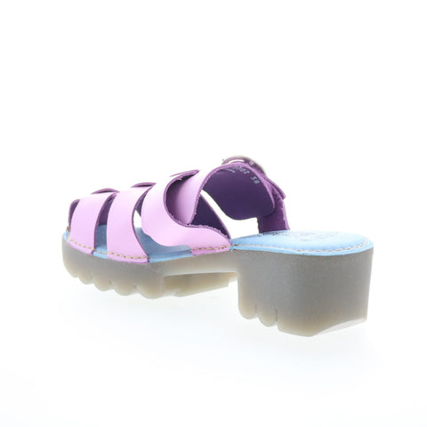 Fly London Envy ENVY521FLY-003 Womens Pink Leather Heeled Sandals Shoes