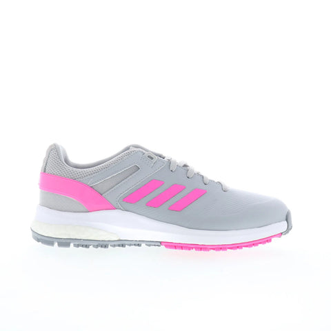 Adidas EQT Spikeless FX7449 Womens Gray Canvas Lace Up Athletic Golf Shoes
