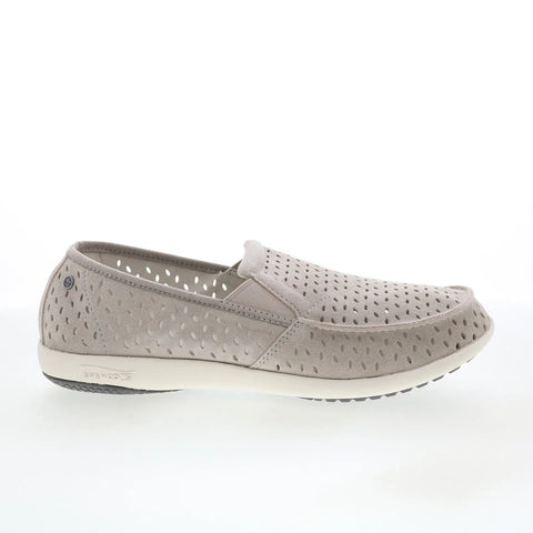 Spenco Equinox Slip-On SP1092DOV Womens Gray Suede Loafer Slippers Shoes