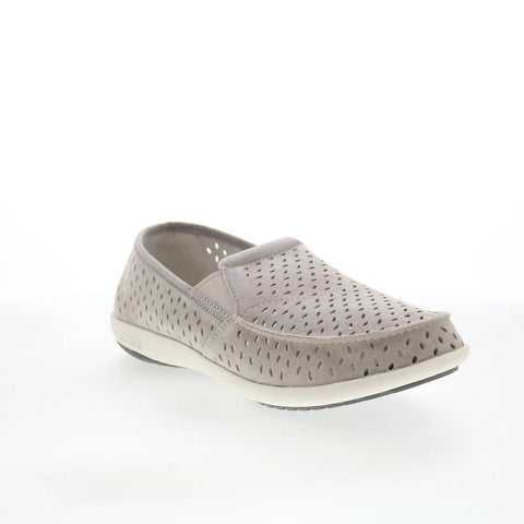 Spenco Equinox Slip-On SP1092DOV Womens Gray Suede Loafer Slippers Shoes