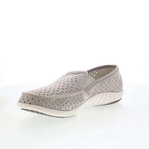 Spenco Equinox Slip-On SP1092DOV Womens Gray Suede Loafer Slippers Shoes