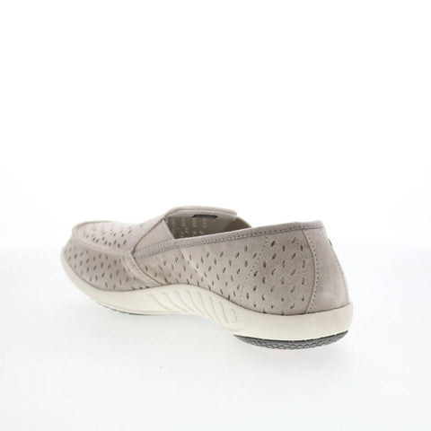 Spenco Equinox Slip-On SP1092DOV Womens Gray Suede Loafer Slippers Shoes