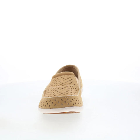 Spenco Equinox Slip-On SP1092TAN Womens Brown Suede Loafer Slippers Shoes