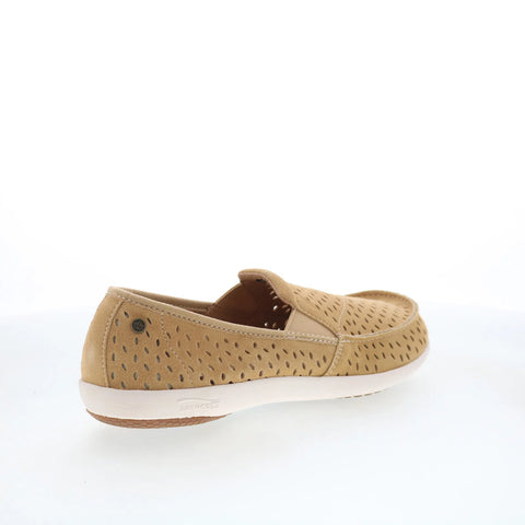Spenco Equinox Slip-On SP1092TAN Womens Brown Suede Loafer Slippers Shoes