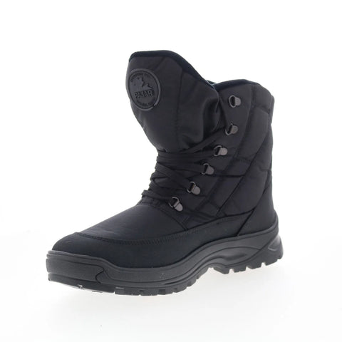 Pajar Eric 78232 Mens Black Canvas Lace Up Casual Dress Boots