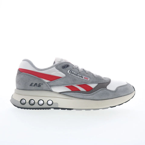 Reebok ERS World Mens Gray Suede Lace Up Lifestyle Sneakers Shoes