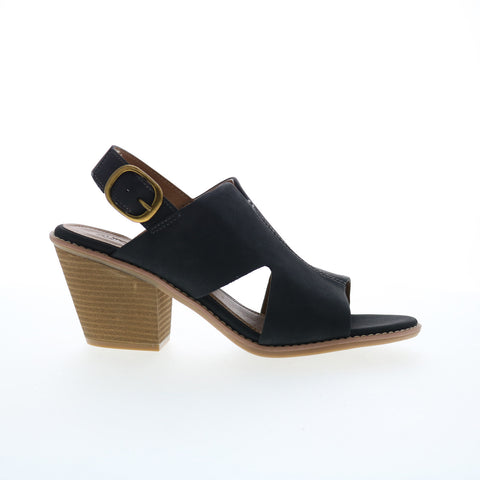 Eurosoft by Sofft Taite ES0035401 Womens Black Suede Heeled Sandals Shoes