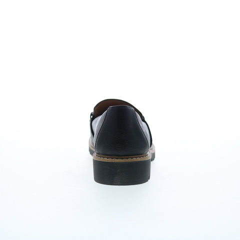 Eurosoft Larue ES0039601 Womens Black Nubuck Loafers & Slip Ons Casual Shoes