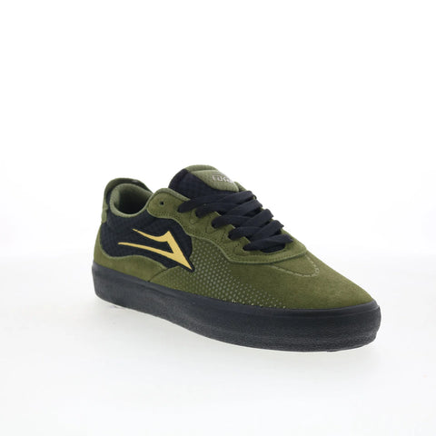Lakai Essex Mens Green Suede Lace Up Skate Inspired Sneakers Shoes