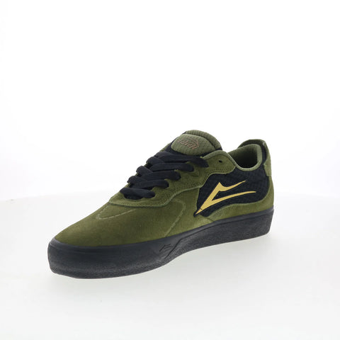 Lakai Essex Mens Green Suede Lace Up Skate Inspired Sneakers Shoes