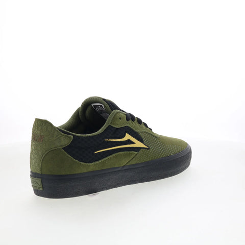 Lakai Essex Mens Green Suede Lace Up Skate Inspired Sneakers Shoes