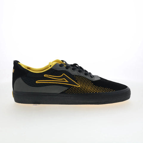 Lakai Essex Mens Black Suede Lace Up Skate Inspired Sneakers Shoes