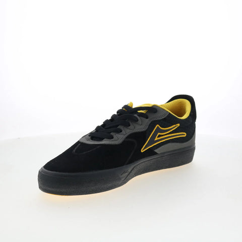 Lakai Essex Mens Black Suede Lace Up Skate Inspired Sneakers Shoes