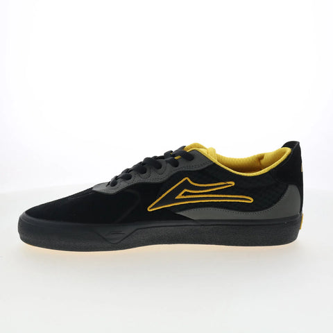 Lakai Essex Mens Black Suede Lace Up Skate Inspired Sneakers Shoes