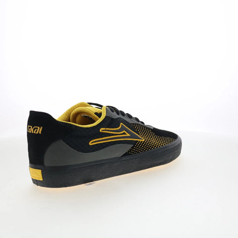 Lakai Essex Mens Black Suede Lace Up Skate Inspired Sneakers Shoes