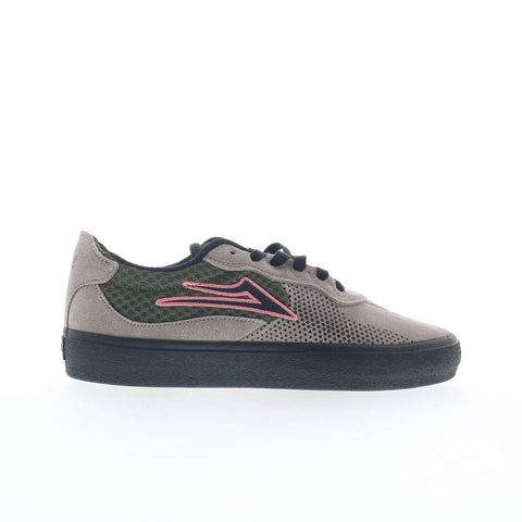 Lakai Essex Mens Gray Suede Lace Up Skate Inspired Sneakers Shoes