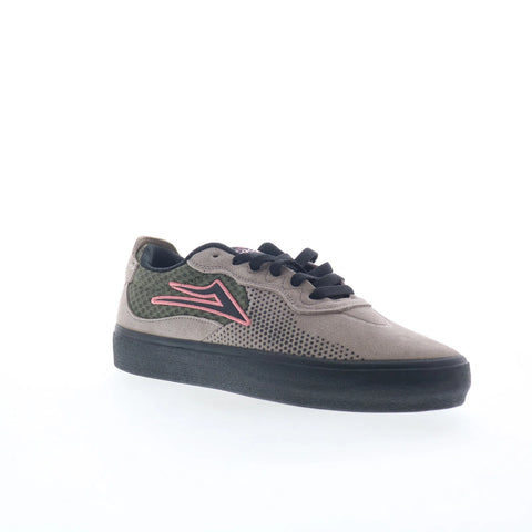Lakai Essex Mens Gray Suede Lace Up Skate Inspired Sneakers Shoes